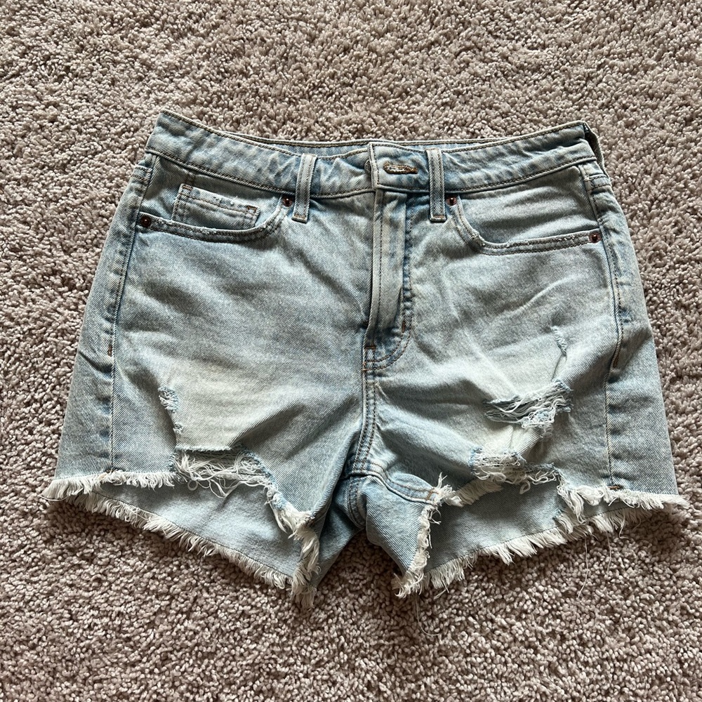Old Navy Blue Jean Shorts Distressed Cut-Off Style